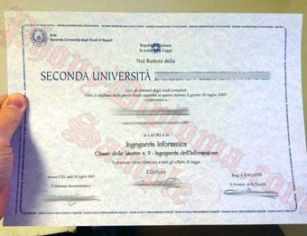 Seconda Universita - Fake Diploma Sample from Italy